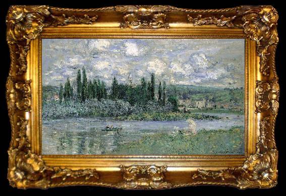 framed  Claude Monet View of Vetheuil sur Seine, ta009-2